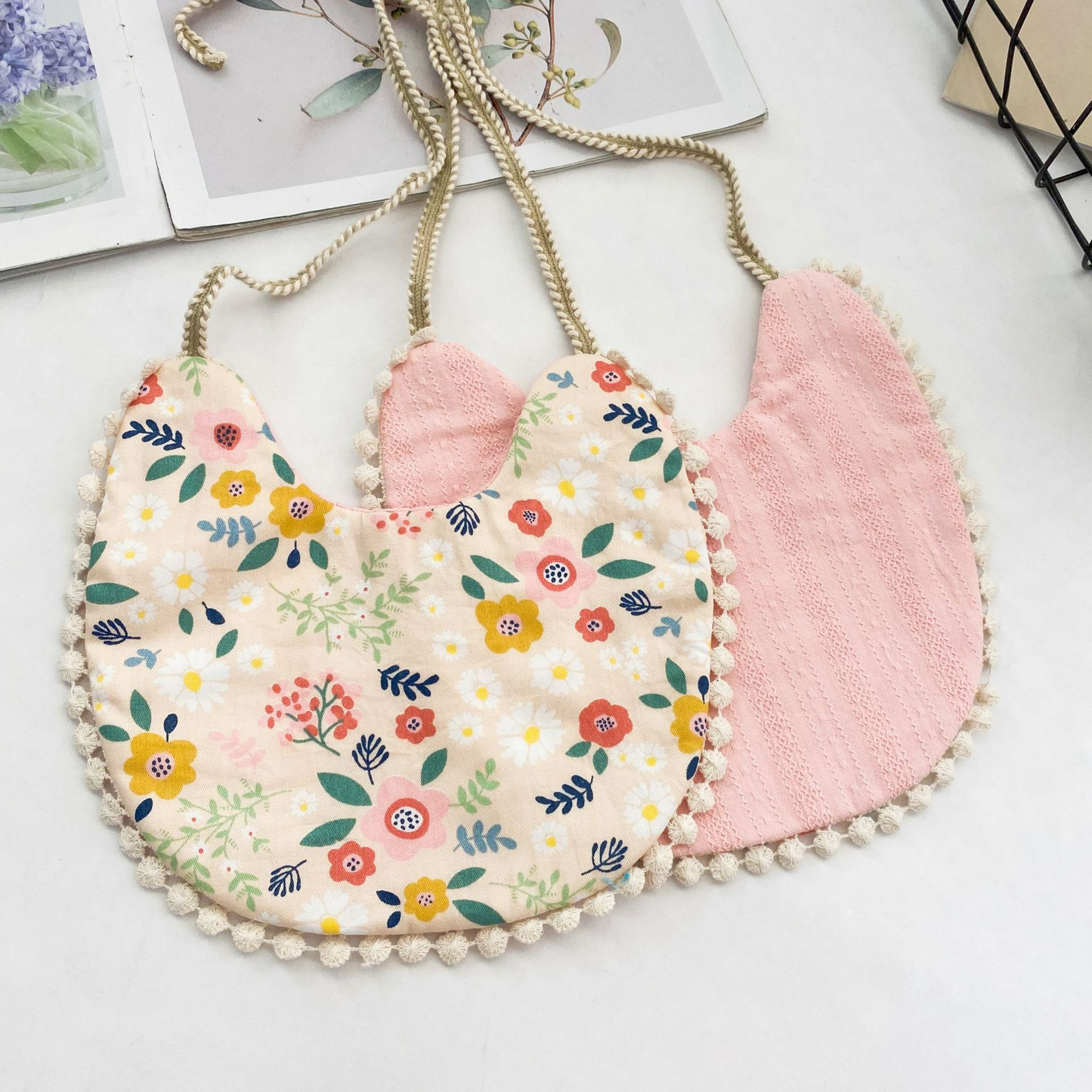 Soft Cotton Baby Bib Burp Cloth Reversible