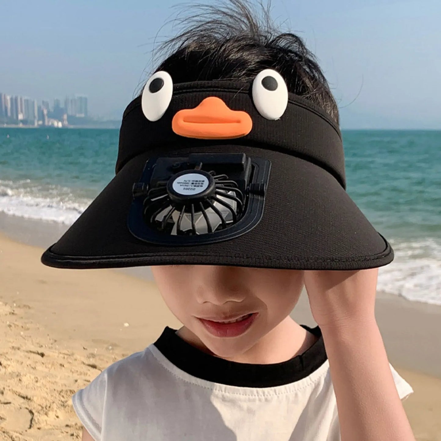 Children's Breathable Summer Sun Hat with Fan