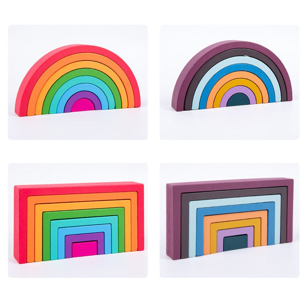 Colorful Wooden Building Blocks for Kids