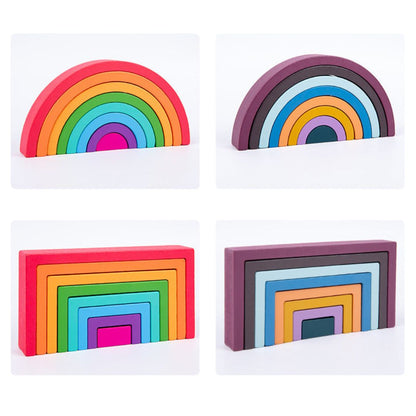 Colorful Wooden Building Blocks for Kids