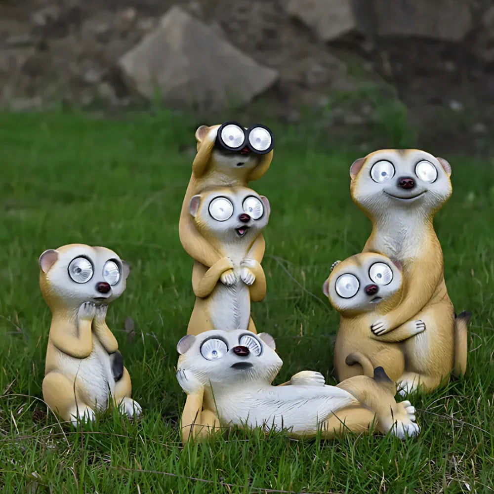 Cute Meerkat Solar Powered Desk Lamp