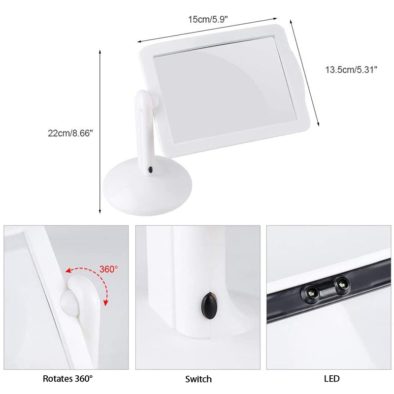 Compact LED Desk Magnifying Glass