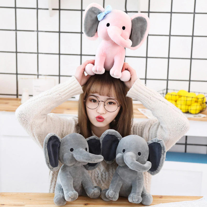 Soft Cuddly Grey Elephant Baby Pillow Toy
