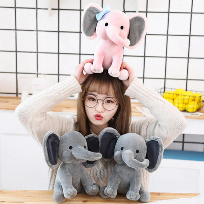 Soft Cuddly Grey Elephant Baby Pillow Toy