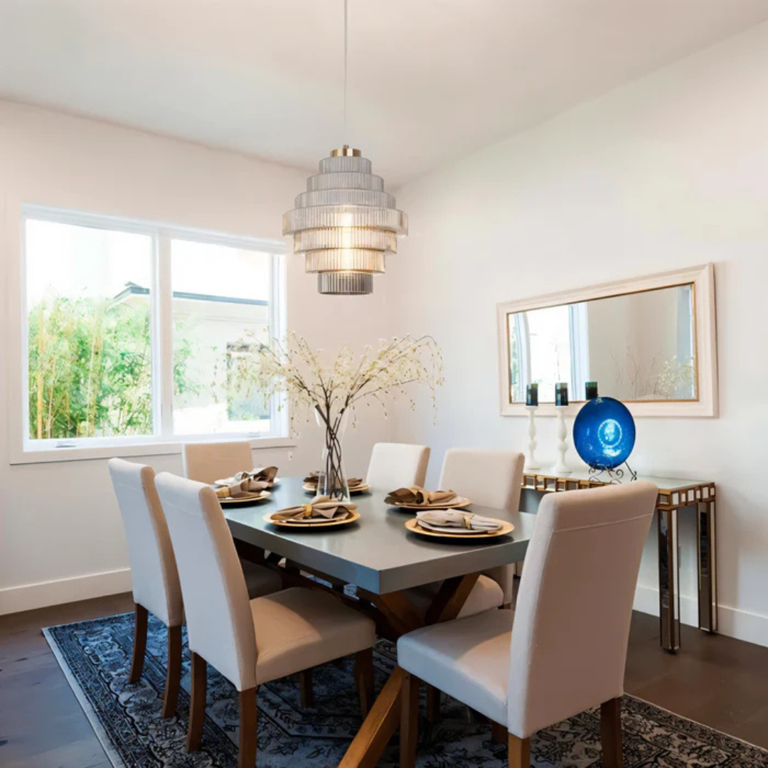 Vintage Hanging Glass Pendant Light