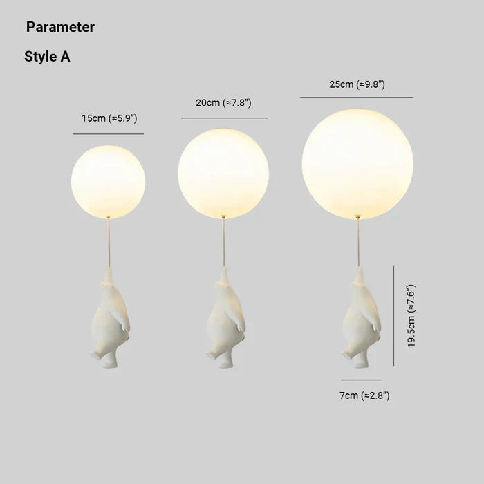 Cute Kids Cloud Lamp with Teddy Bear Design