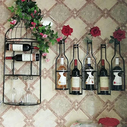 Sturdy Metal Wall Wine Rack