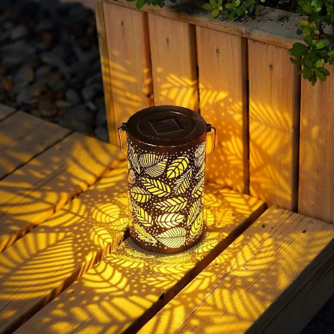 Befez | Garden Solar Powered Lantern with Leaf Design