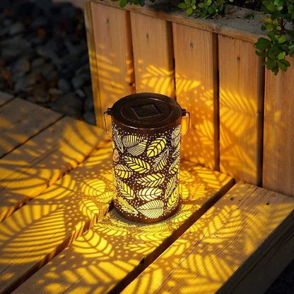 Befez | Garden Solar Powered Lantern with Leaf Design