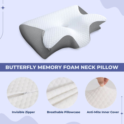 Contour Memory Foam Pillow with Armrests for Side Sleepers