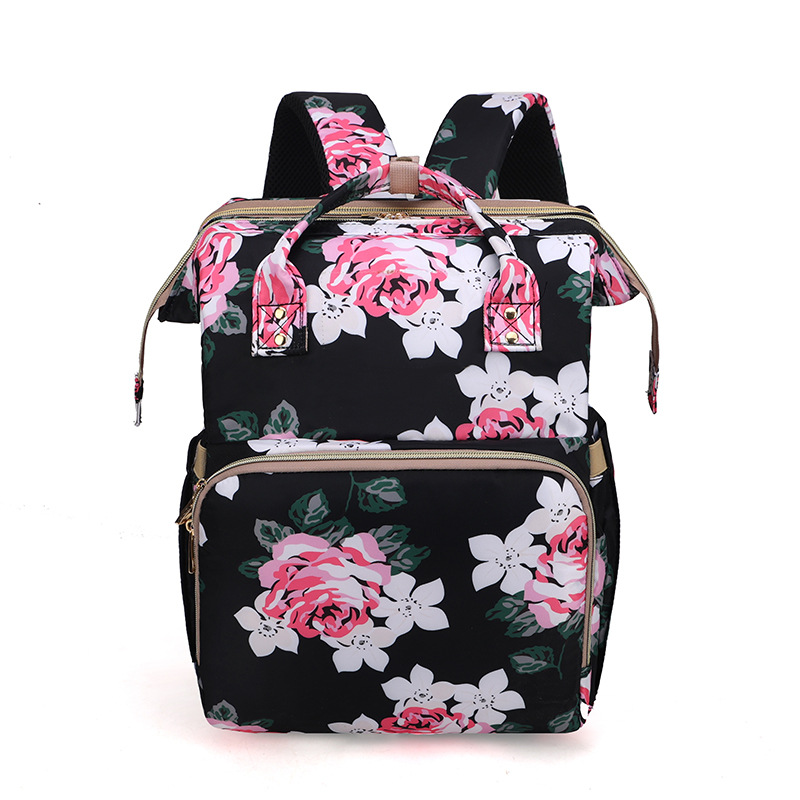 Compact Floral Baby Bag with Mosquito Net - Befez