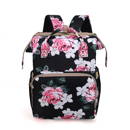 Compact Floral Baby Bag with Mosquito Net - Befez