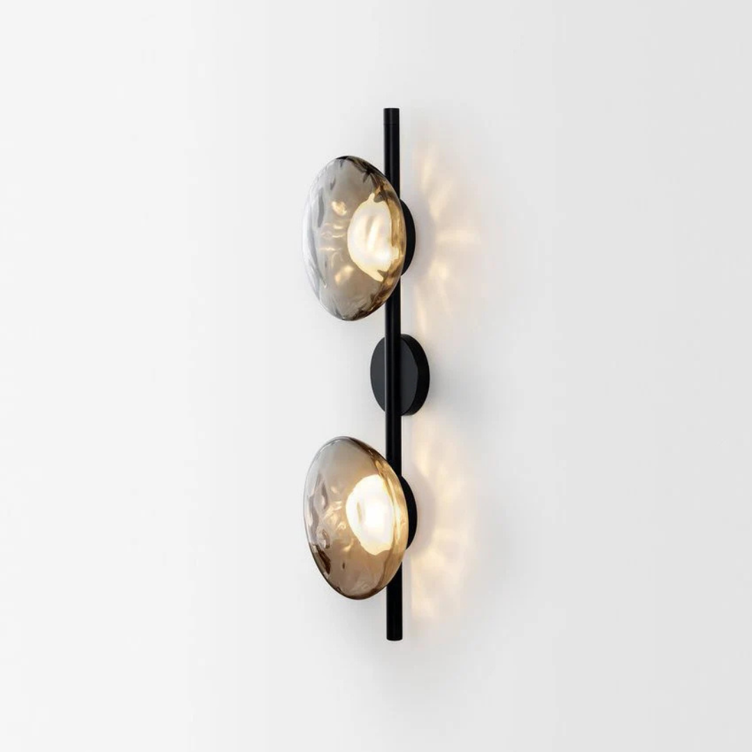 Sleek Glass Contemporary Wall Light