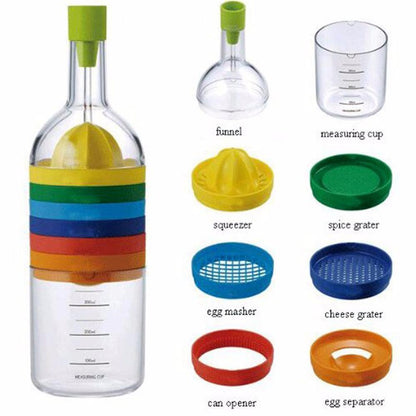 Versatile 8-in-1 Kitchen Gadget Bottle Set