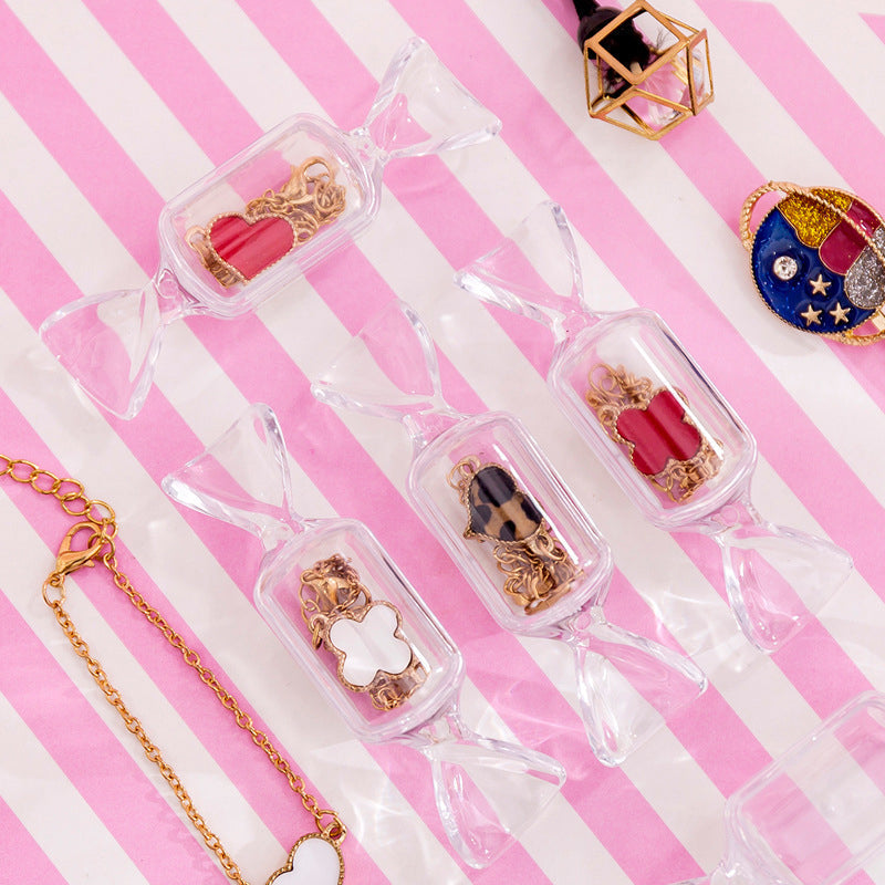 Clear Acrylic Sweet Shaped Trinket Boxes (10 Pack)