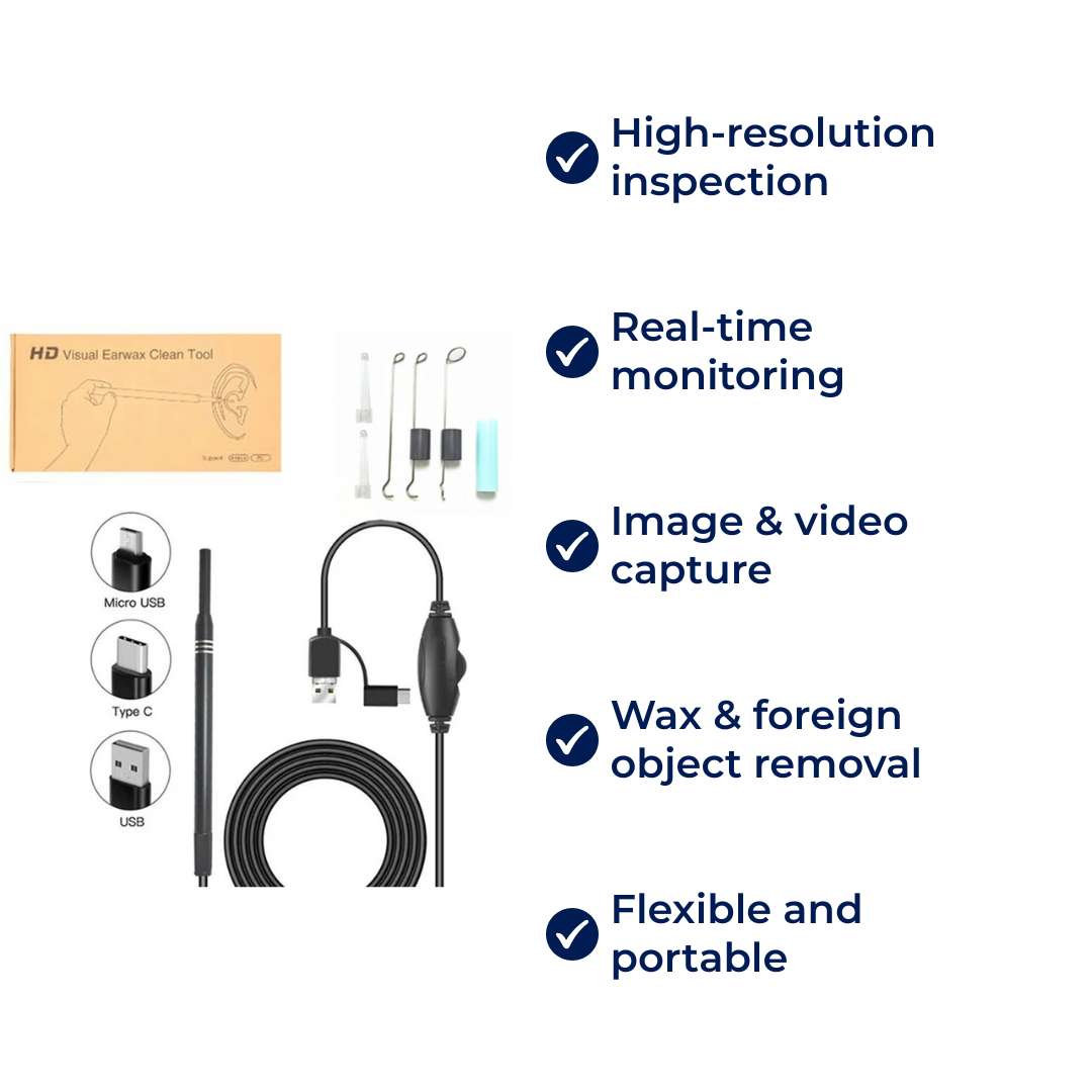 Advanced Ear Scope with HD Camera and Wax Removal