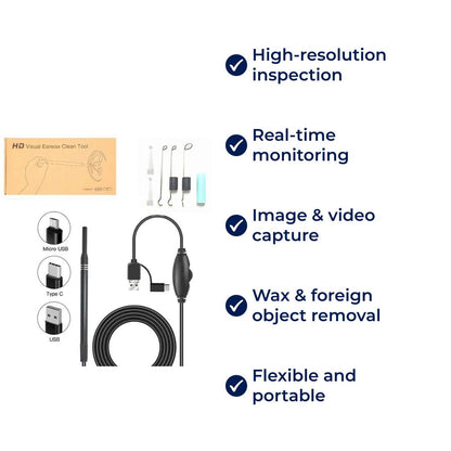 Advanced Ear Scope with HD Camera and Wax Removal