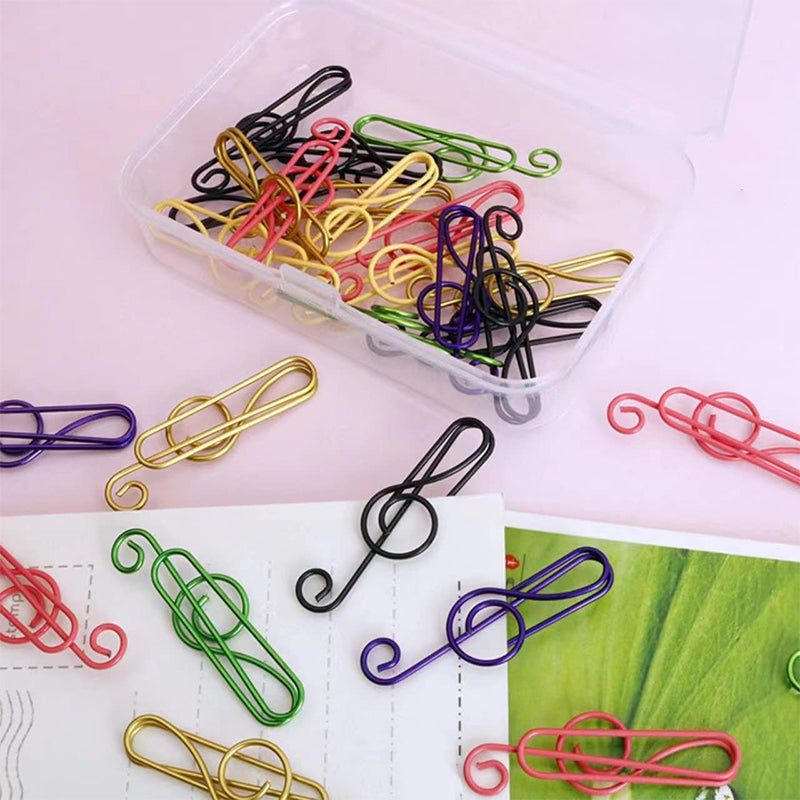 Colorful Metal Paper Clip Music Notes