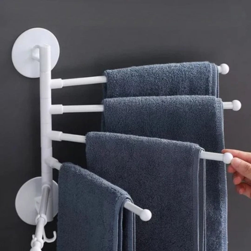 Foldable Rotating Wall Mounted Towel Rack