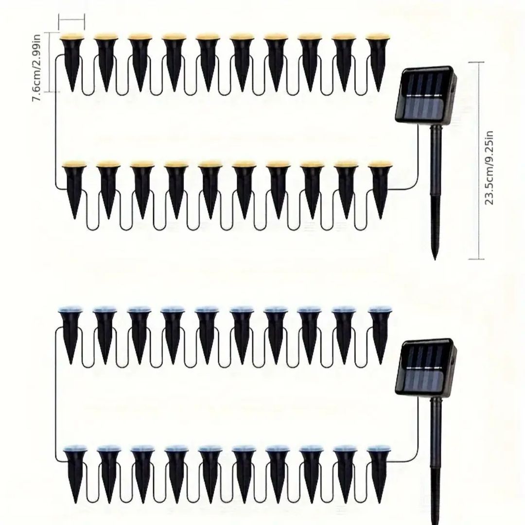 Bright Solar Powered Yard Pathway Lights