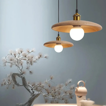 Simple Wooden LED Hanging Light