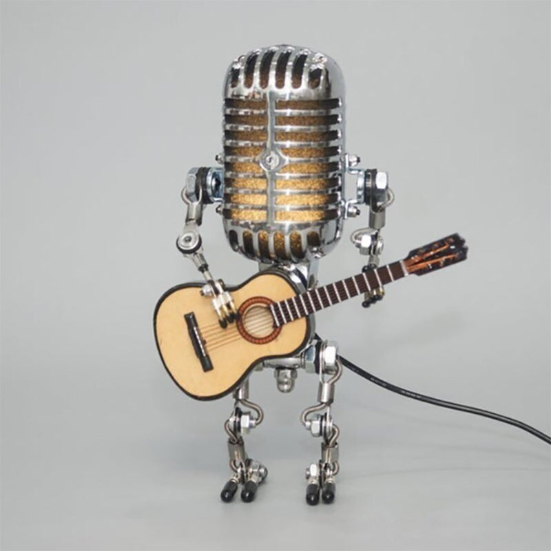 Vintage Style Microphone Robot Toy