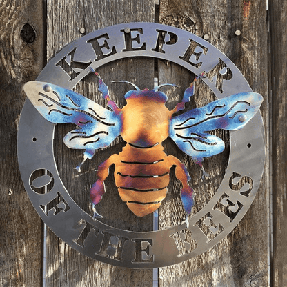 Beekeeper Metal Bee Wall Art