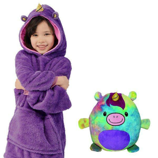 Soft Plush Kids Hoodie Pillow Toy for Cold Weather - Befez