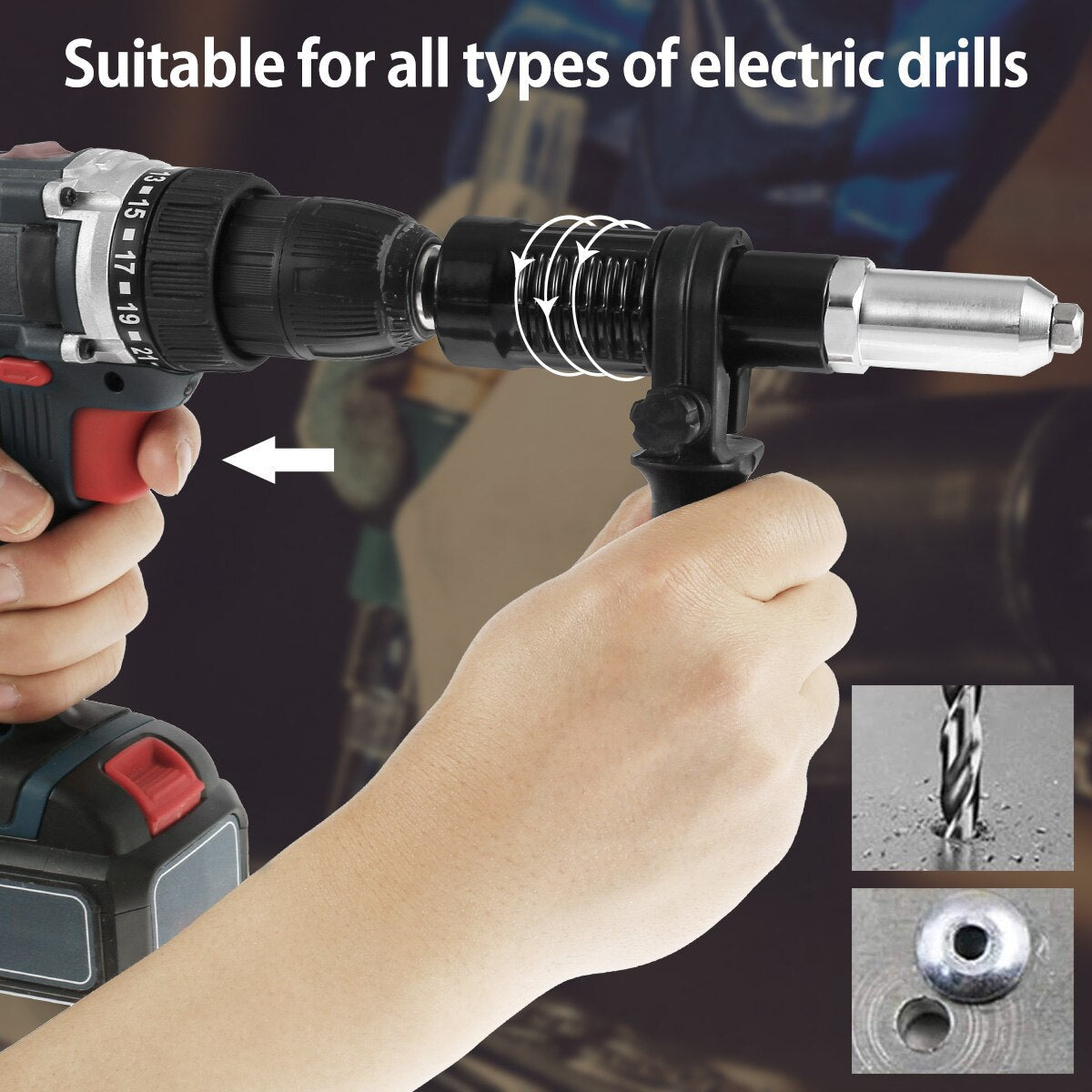 Portable Rechargeable Rivet Nut Drill Tool