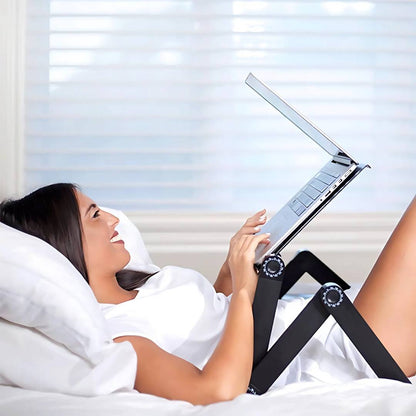 Portable Adjustable Laptop Riser with Cooling Fan
