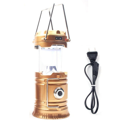 Compact LED Solar Camping Light Flashlight