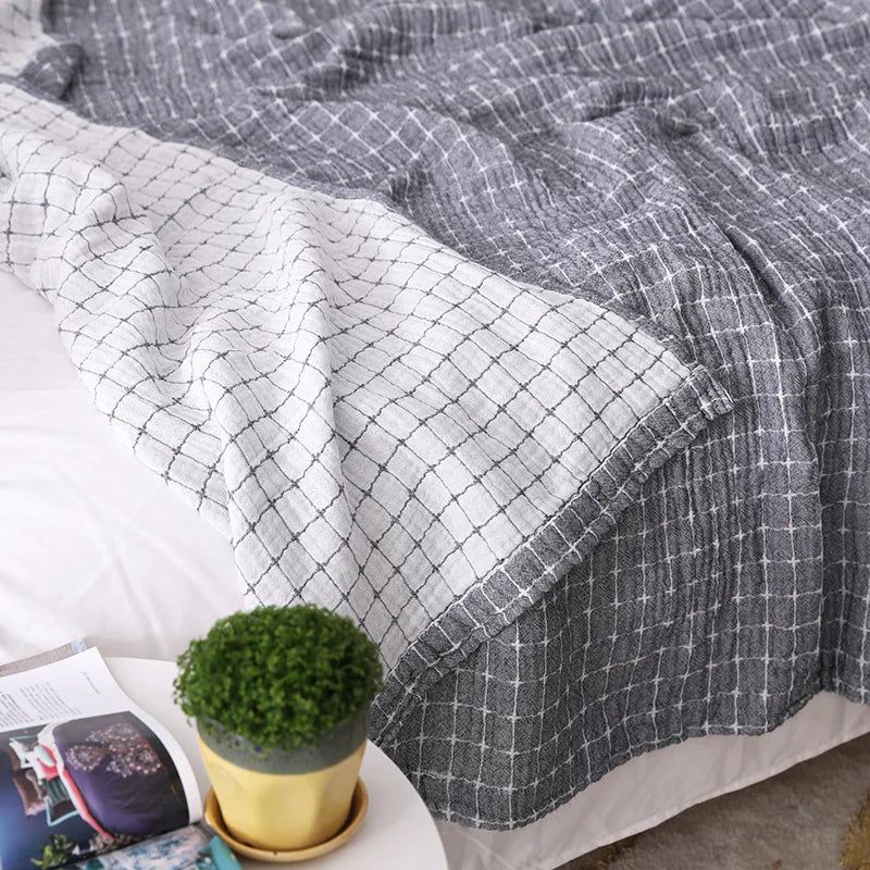 Lightweight Soft Cotton Throw Blanket