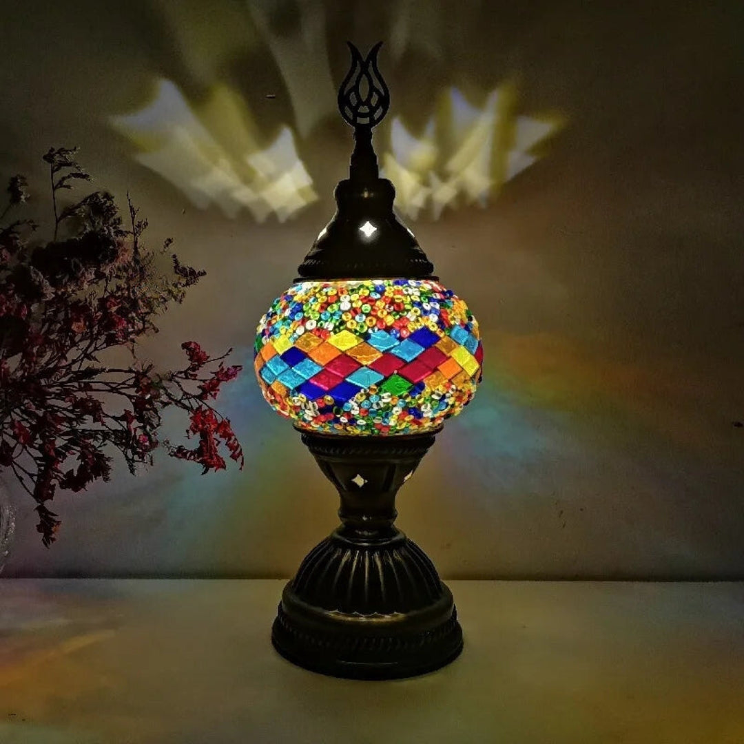 Vibrant Multicolor Glass Table Lamp