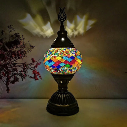 Vibrant Multicolor Glass Table Lamp