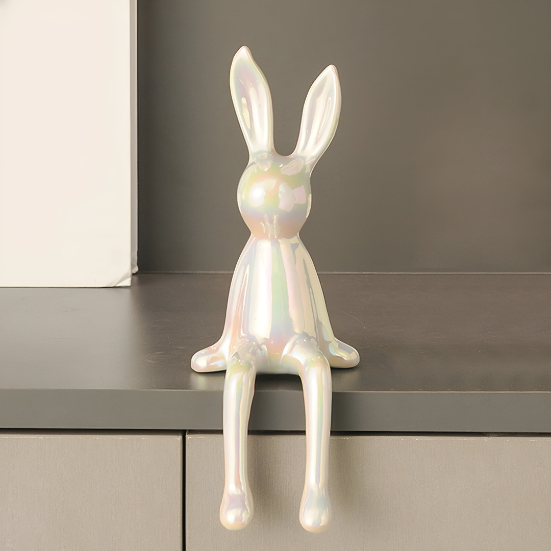 Befez | Glossy White Bunny Decor Figurine