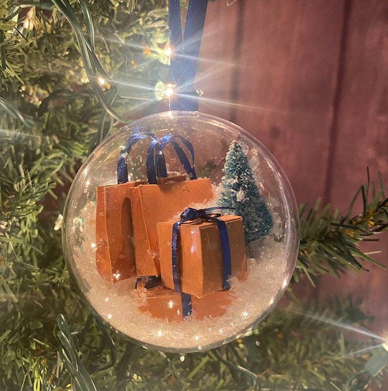 Clear Glass Christmas Tree Ornament Ball