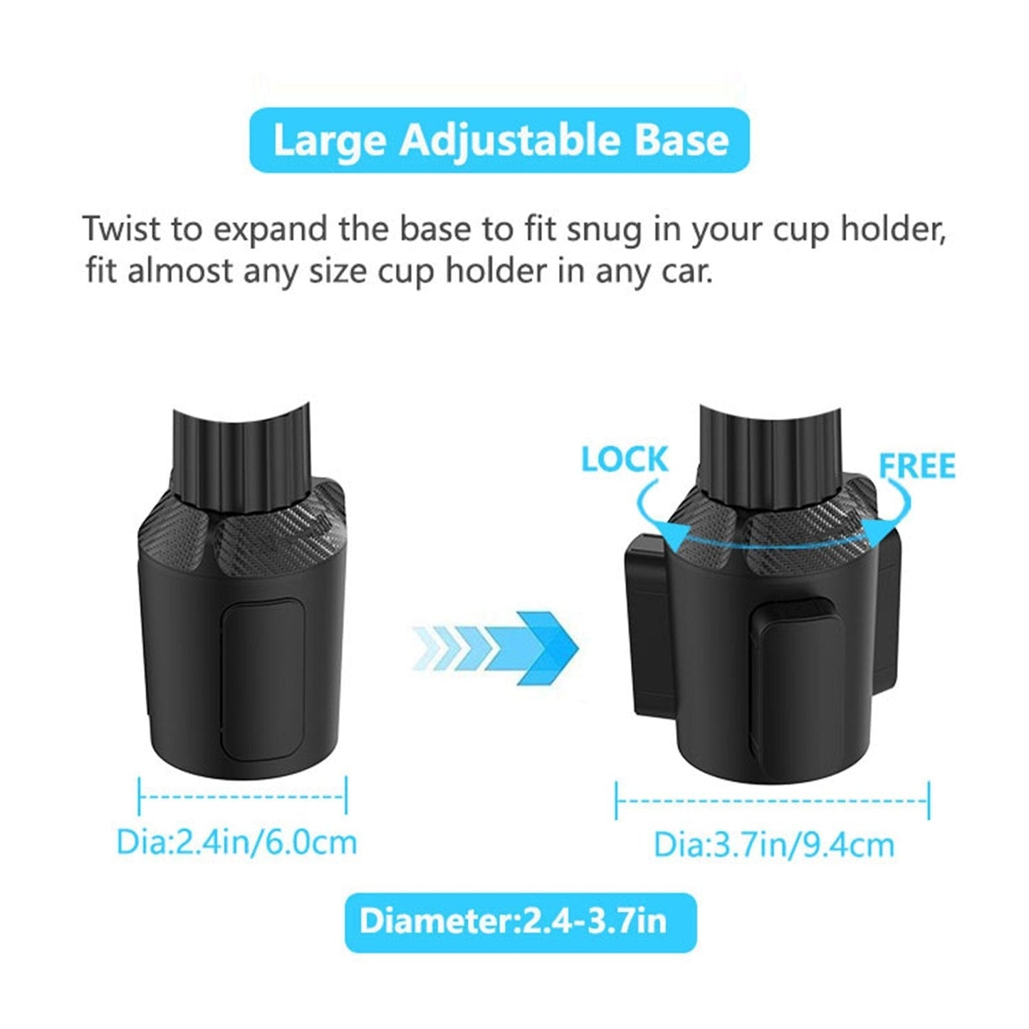 Portable Car Tray with Adjustable Extendable Arm
