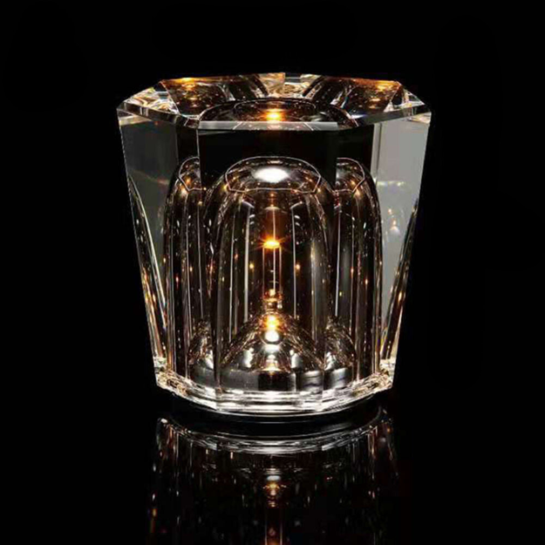 Stylish Glass Battery Table Lamp