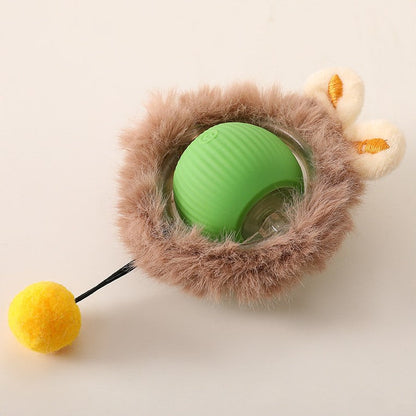 Fun Interactive Furry Cat Toy Ball
