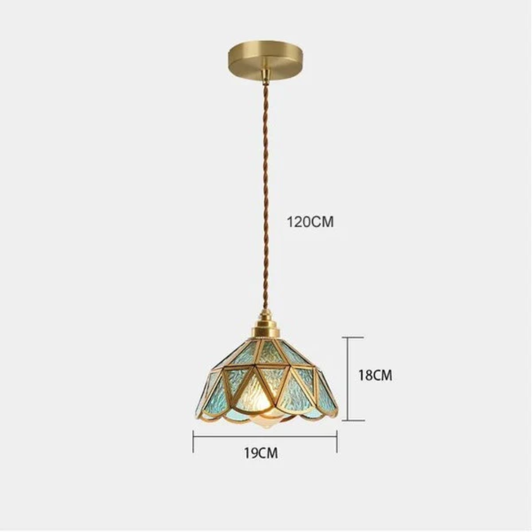 Colorful Stained Glass Hanging Lamp