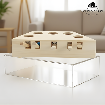 Cat Play Wooden Interactive Toy