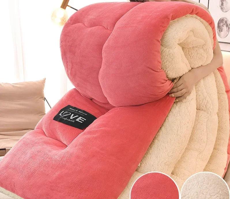 Warm Double Layered Fleece Winter Duvet