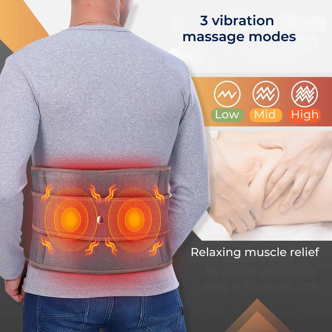 Warm Back Support Belt with Red Light Therapy