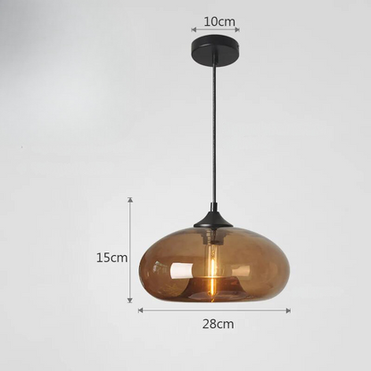 Retro Glass Hanging Lamp Pendant Light