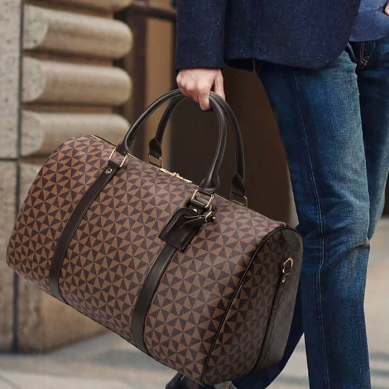 Luxury Genuine Leather Duffle Travel Bag