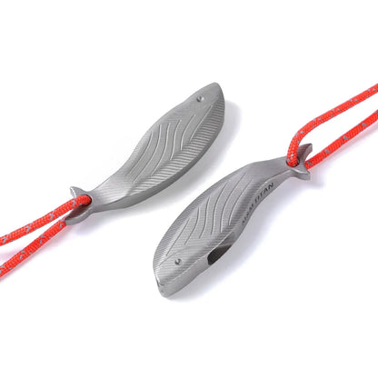 Compact Titanium Emergency Whistle Fish Shape