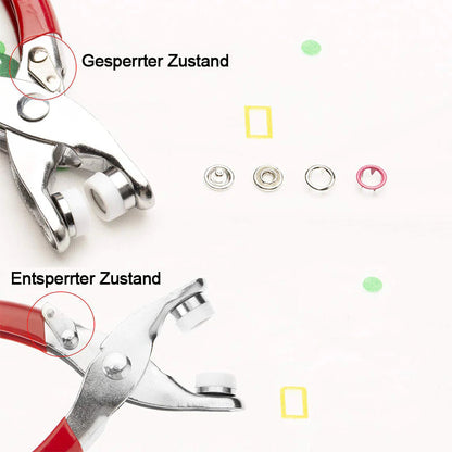 Easy Use Metal Snap Fastener Set