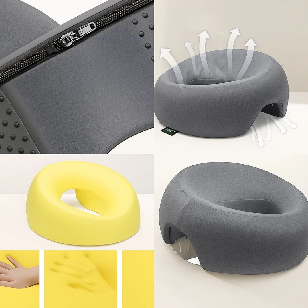 Contoured Memory Foam Face Pillow for Stomach Sleepers