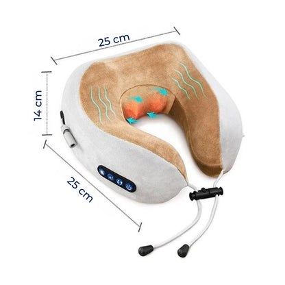 Contour Neck Pillow with Memory Foam for Back Support