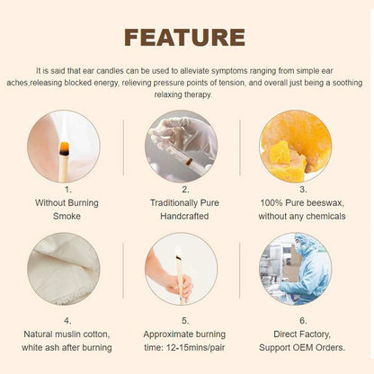 Natural Beeswax Ear Therapy Candles